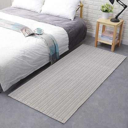 Striped Hand Woven Cotton Rug