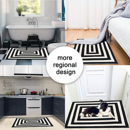 Striped Layered Doormat Rugs